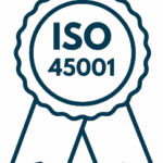 Das Bild zeigt eine Auszeichnung auf der ISO 45001 Zertifizierung steht