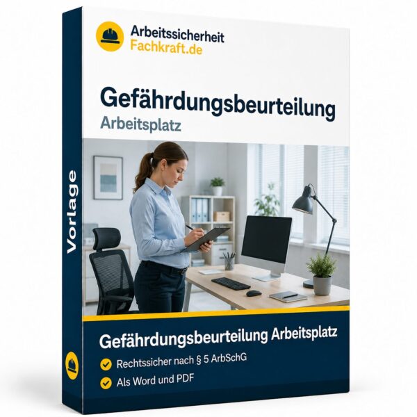 Gefährdungsbeurteilung Arbeitsplatz als Word- und PDF-Vorlage nach § 5 ArbSchG
