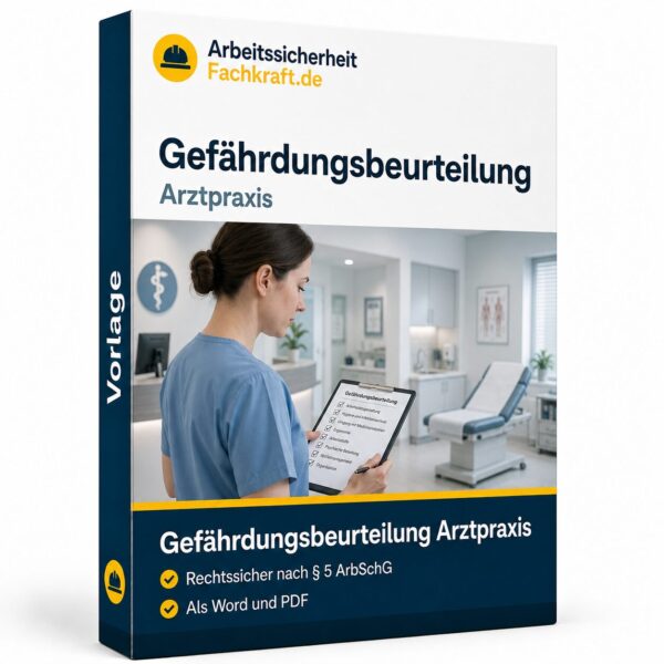 Gefährdungsbeurteilung Arztpraxis als Word- und PDF-Vorlage nach § 5 ArbSchG