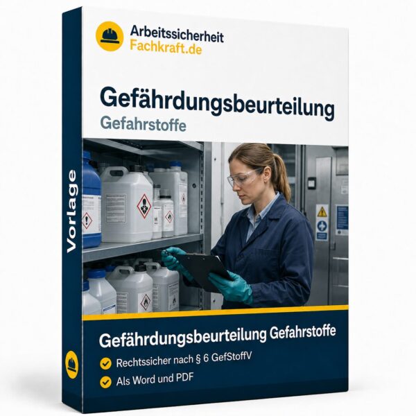 Gefährdungsbeurteilung Gefahrstoffe Vorlage als Word- und PDF-Datei nach § 6 GefStoffV